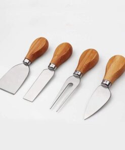 Bamboo Cheese Board Knife, Slicer, Fork & Scoop Set    3
