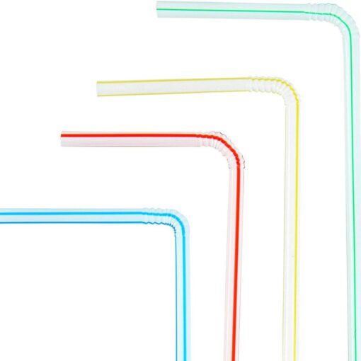 100Pcs plastic colorful straws 3